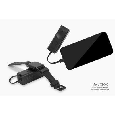 iMojo Qi 5,000 mAh 22.5W iPhone/ Apple Watcher Power Bank