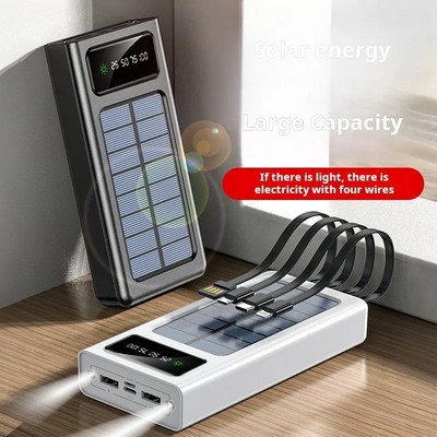 20000mAh Waterproof Smart Portable Solar Charger with Flashlight