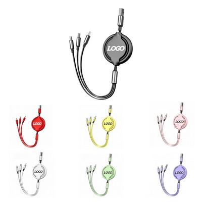 3" 1 Retractable Multi Charging Cable