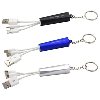 3" 1 Charging Cable Keychain
