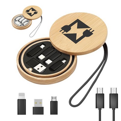 Type-C Charging Cable With Wooden Box