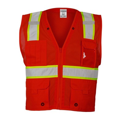 Kishigo B103 Enhanced Visibility Series Multi Pocket Mesh Vest