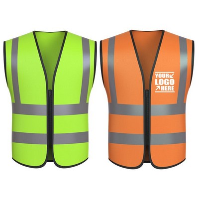 High Visibility Safety Vest with Reflective Strips