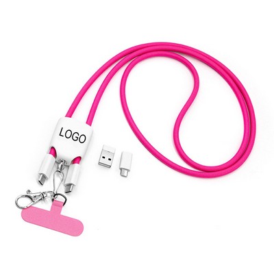 4in1 Phone Lanyard Crossbody USB C Cable