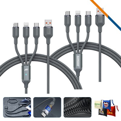 GlowAmp 3in1 15W Fast Charging Data Transfer Cable
