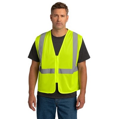 CornerStone ® ANSI 107 Class 2 Economy Mesh Zippered Vest.