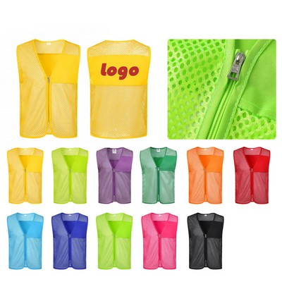 Polyester Mesh Supermarket Volunteer Vest