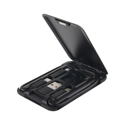 Ultimate Multi-Function Card Case Tech Kit All-in-1 Universal Charging Cable Set & Adapter Trio