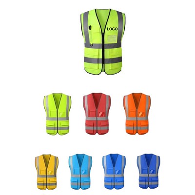 Pocketed Reflective Safety Vest