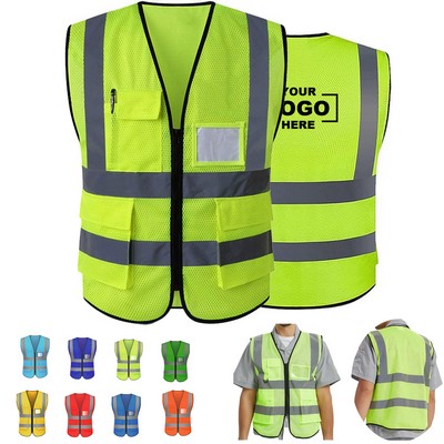 Mesh High Visibility Security Reflective Safety Vest